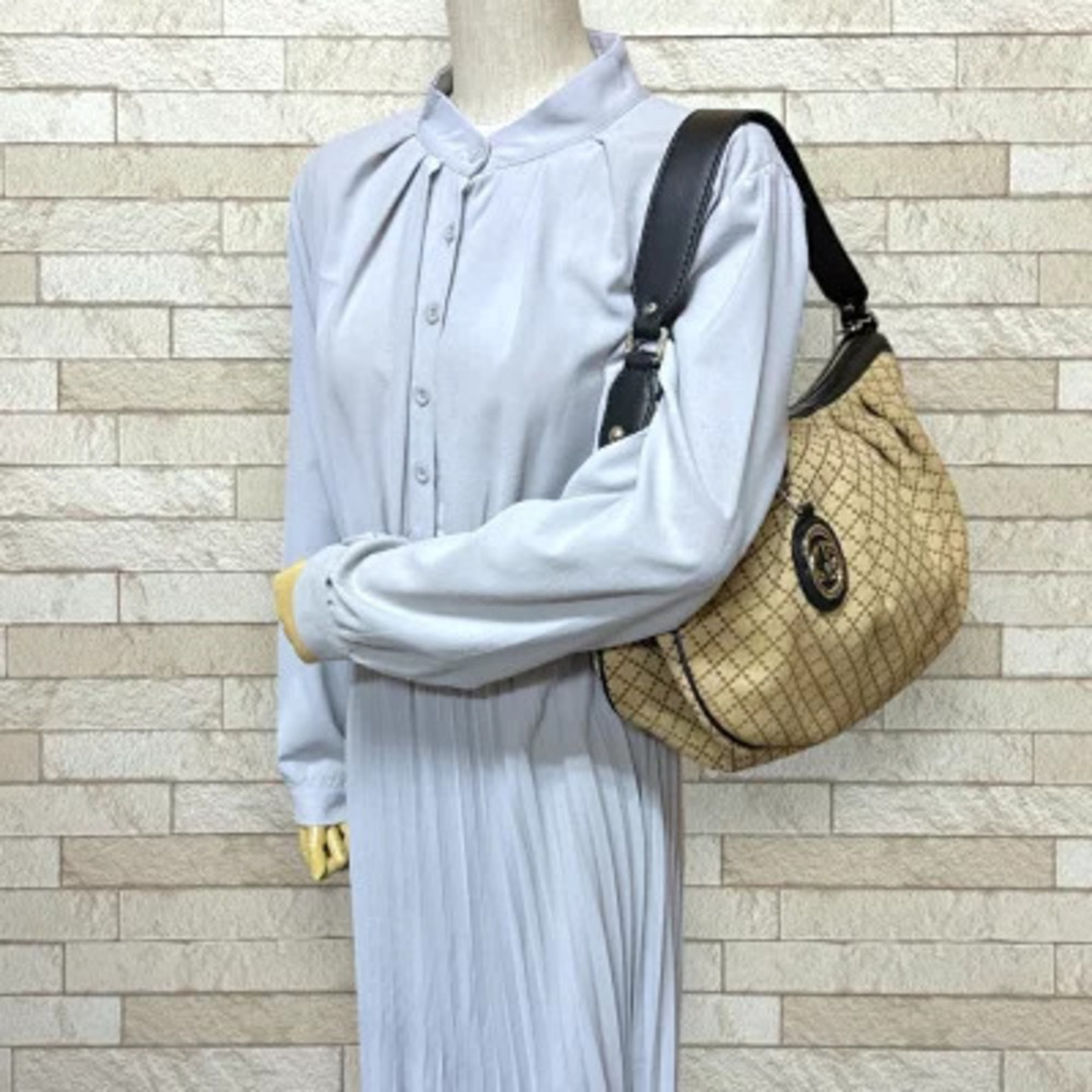 Gucci Bag Diamante Shoulder Beige Canvas